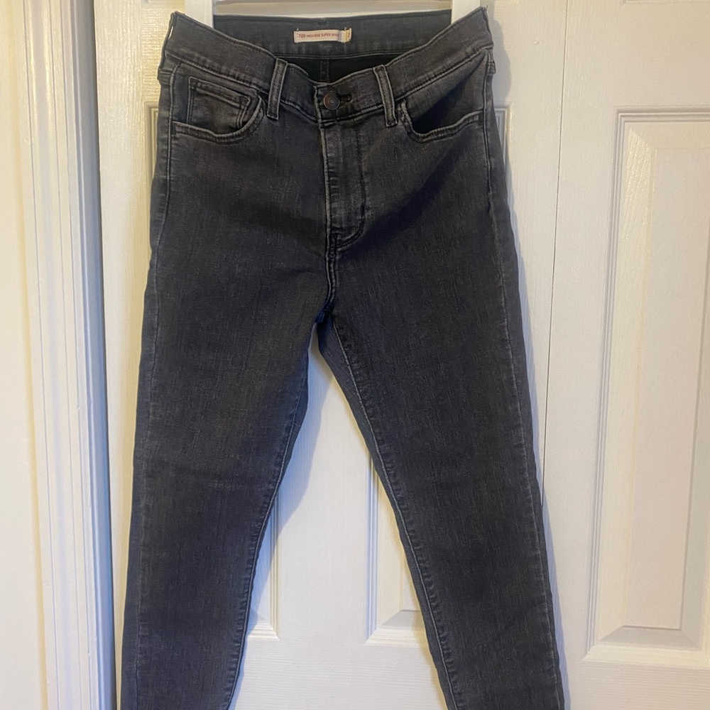 Levi Light Wash Black Jeans